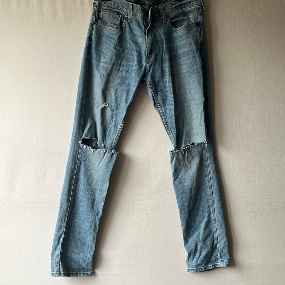 Mens hollister ripped knee jeans